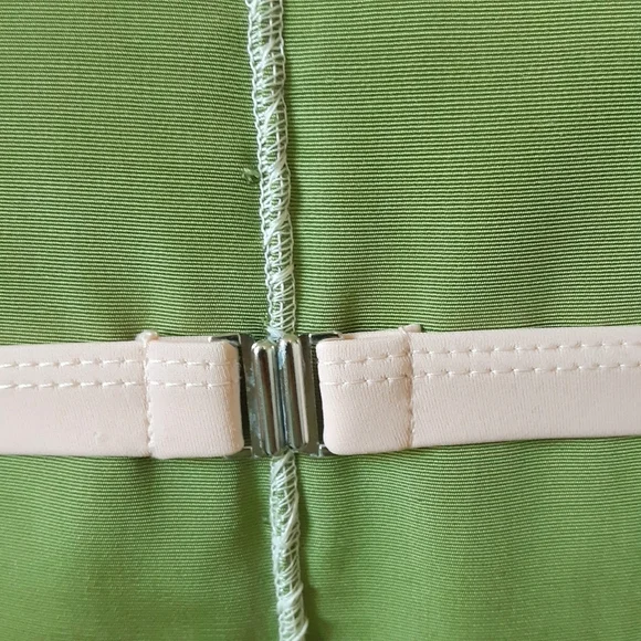 Peach Bikini Top with Mesh & White Pom Pom Tassels - Picture 5 of 8